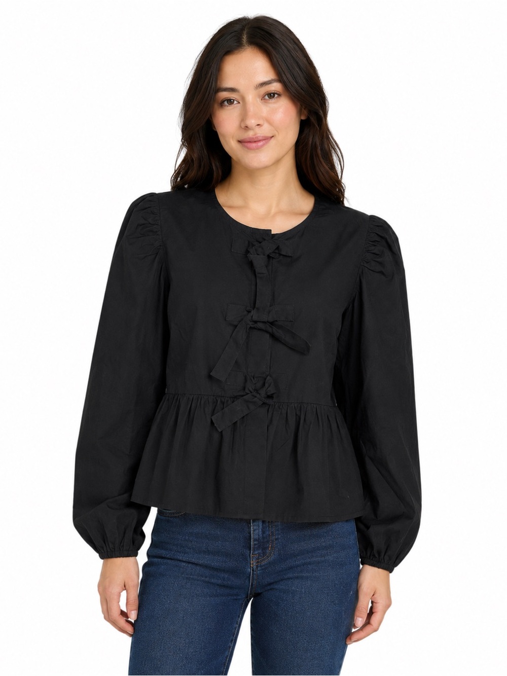 NWT Retrod Tie Cotton Blouse S